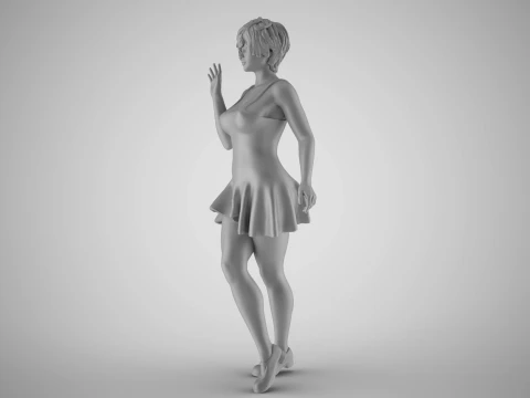 Cosmopolitan Girl 3D Print Model