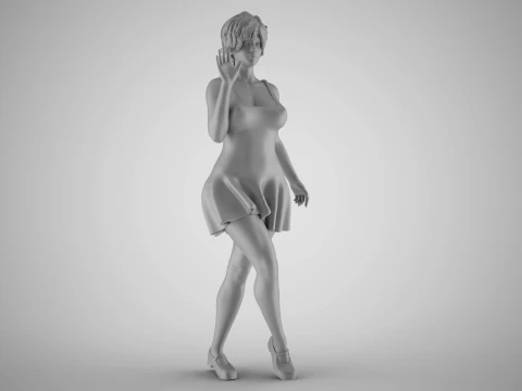 Cosmopolitan Girl 3D Print Model