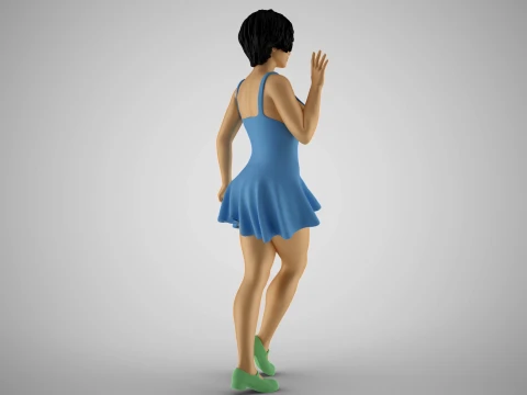 Cosmopolitan Girl 3D Print Model