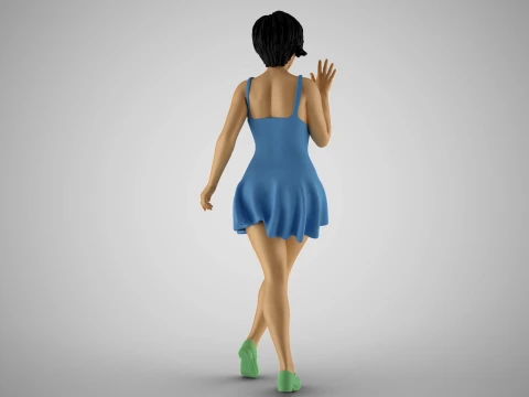 Cosmopolitan Girl 3D Print Model