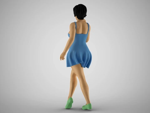 Cosmopolitan Girl 3D Print Model