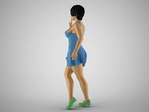 Cosmopolitan Girl 3D Print Model