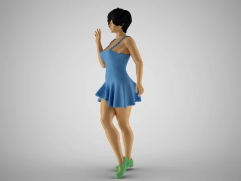 Cosmopolitan Girl 3D Print Model