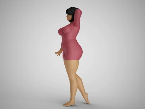 Cosmopolitan Girl 4 3D Print Model