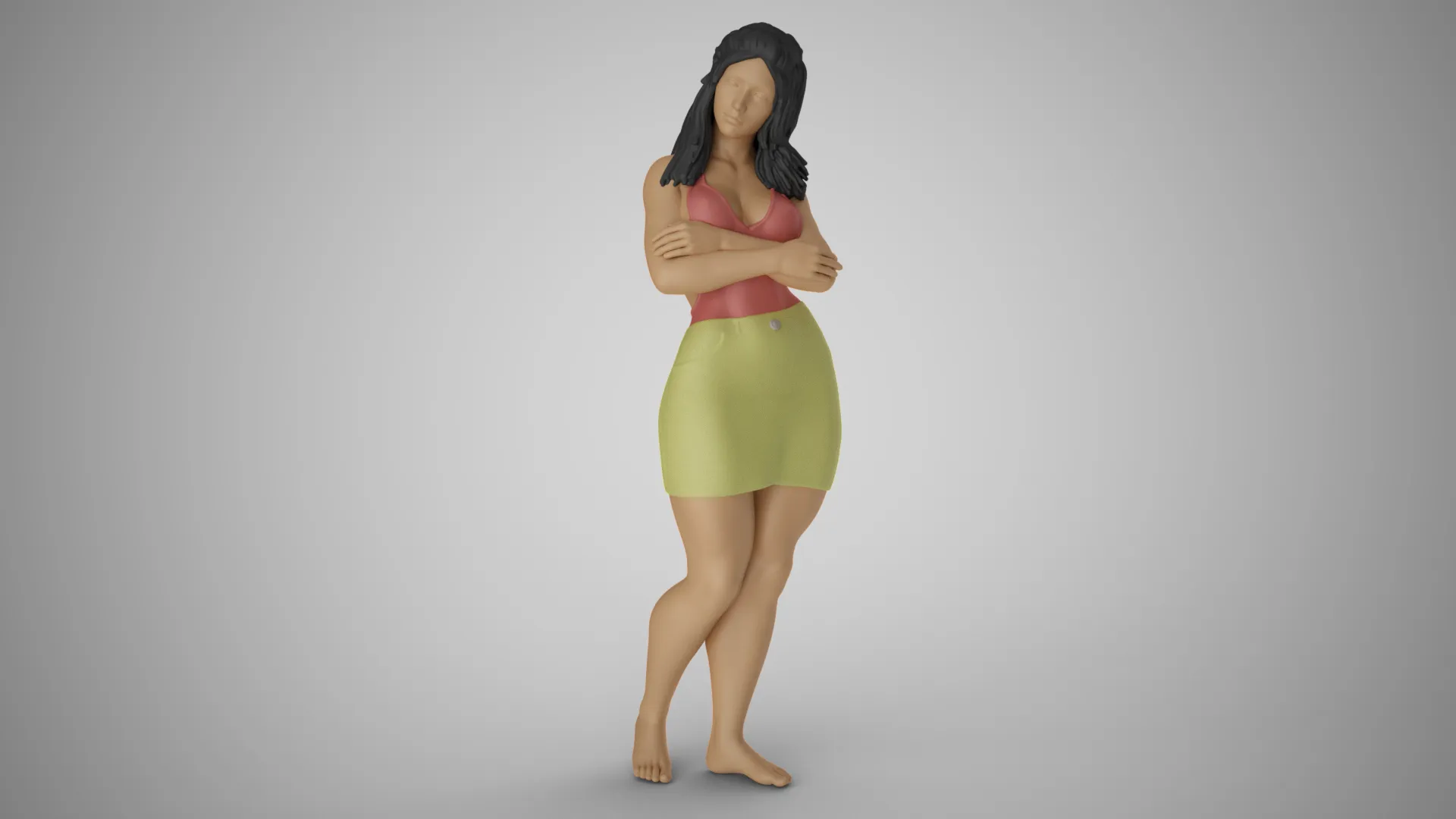 Cosmopolitan Girl 5 3D Print Model .c4d .max .obj .3ds .fbx .stl .blend 