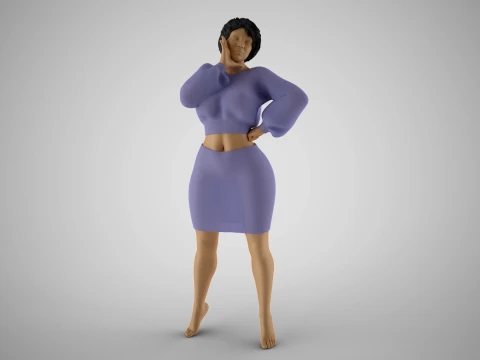 Shimmery Woman 6 3D Print Model
