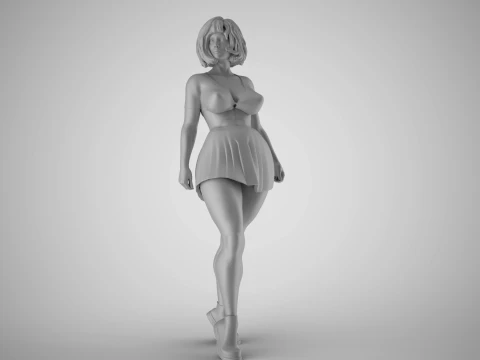 Grumpy Girl 3D Print Model