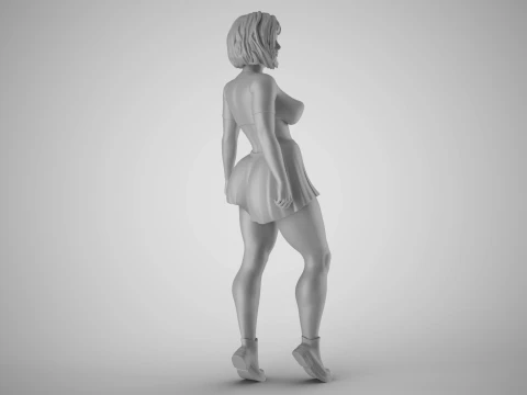 Grumpy Girl 3D Print Model
