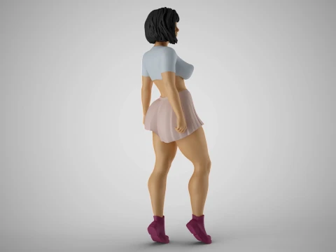 Grumpy Girl 3D Print Model