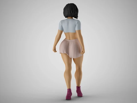 Grumpy Girl 3D Print Model