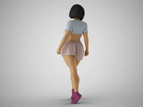 Grumpy Girl 3D Print Model