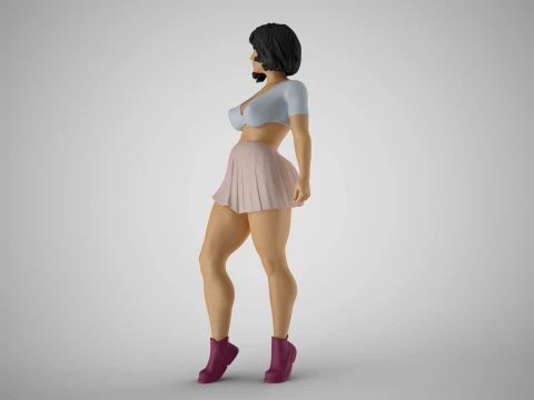 Grumpy Girl 3D Print Model