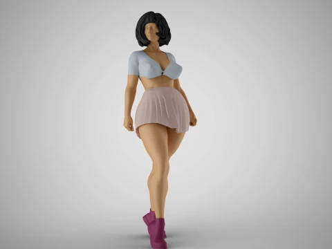 Grumpy Girl 3D Print Model