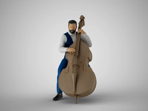 Male Bass Payer 3D Print Model
