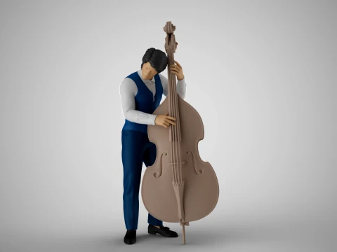 Male Bass Payer 2 3D Print Model