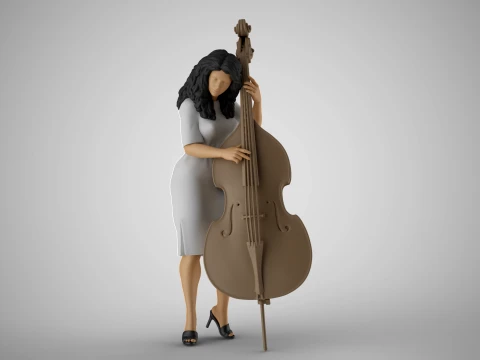 Bassistin 3D Druckmodell