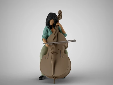 Bassistin 2 3D Druckmodell