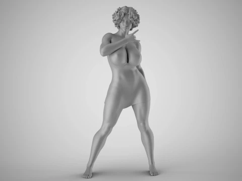 Confident Girl 3D Print Model