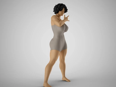 Confident Girl 3D Print Model