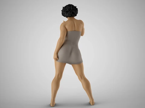 Confident Girl 3D Print Model
