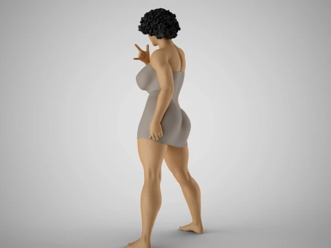 Confident Girl 3D Print Model