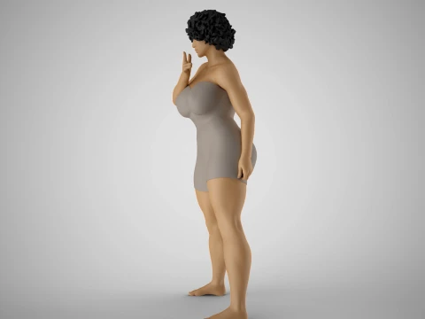 Confident Girl 3D Print Model
