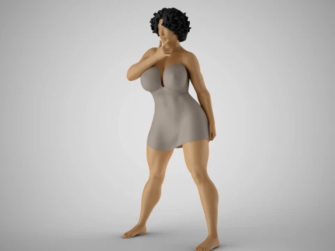 Confident Girl 3D Print Model