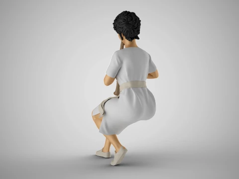 Woman Playing Clarinet 3D Print Model