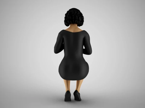 Woman Playing Clarinet 2 3D Print Model