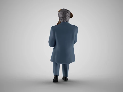 Man Playing Tuba 3D Print Model