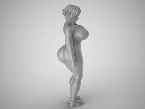 Fitness Girl Stylized 3D Print Model