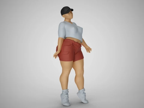 Garota de rua Modelo de Impressão 3D