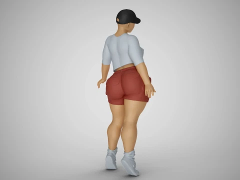 Street Girl 3D Print Model