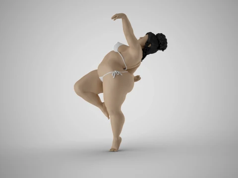 Dan&ccedil;arina com excesso de peso Modelo de Impressão 3D