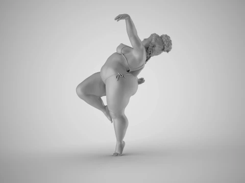 Overweight Dancer 3D Print Model