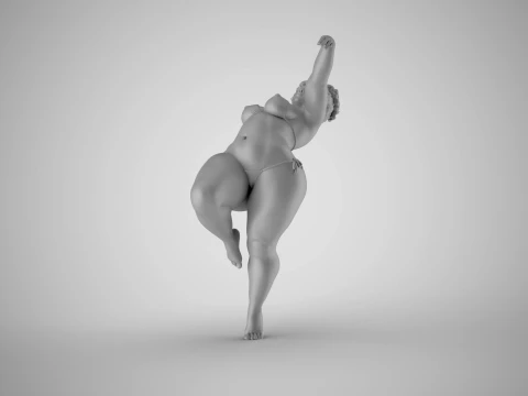 Overweight Dancer 3D Print Model