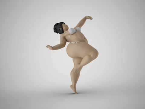 Overweight Dancer 3D Print Model