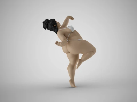 Overweight Dancer 3D Print Model