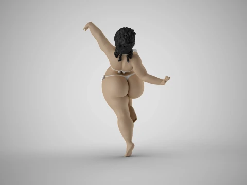 Overweight Dancer 3D Print Model
