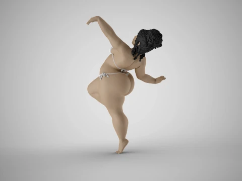 Overweight Dancer 3D Print Model