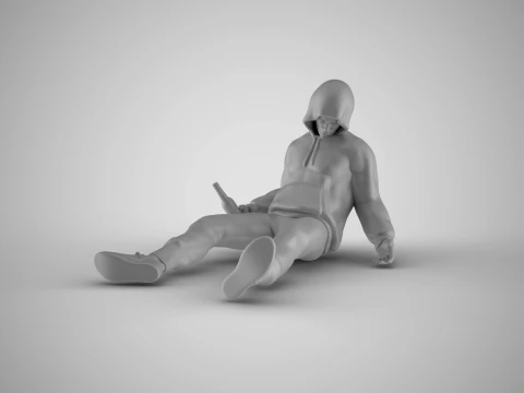 Drunk Man 3D Print Model