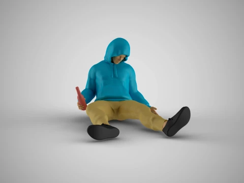 Drunk Man 3D Print Model