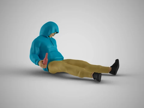 Drunk Man 3D Print Model