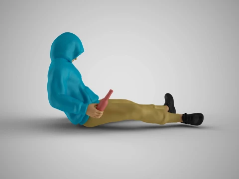 Drunk Man 3D Print Model