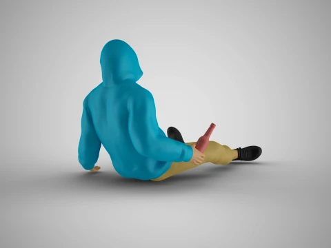 Drunk Man 3D Print Model