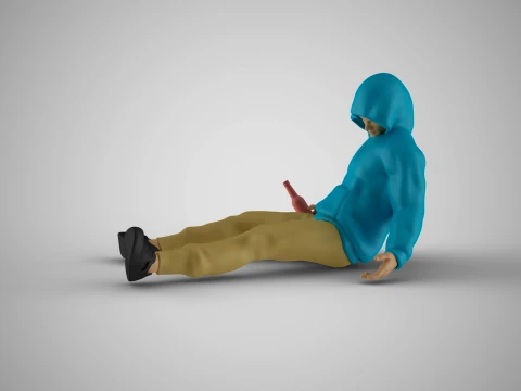Drunk Man 3D Print Model