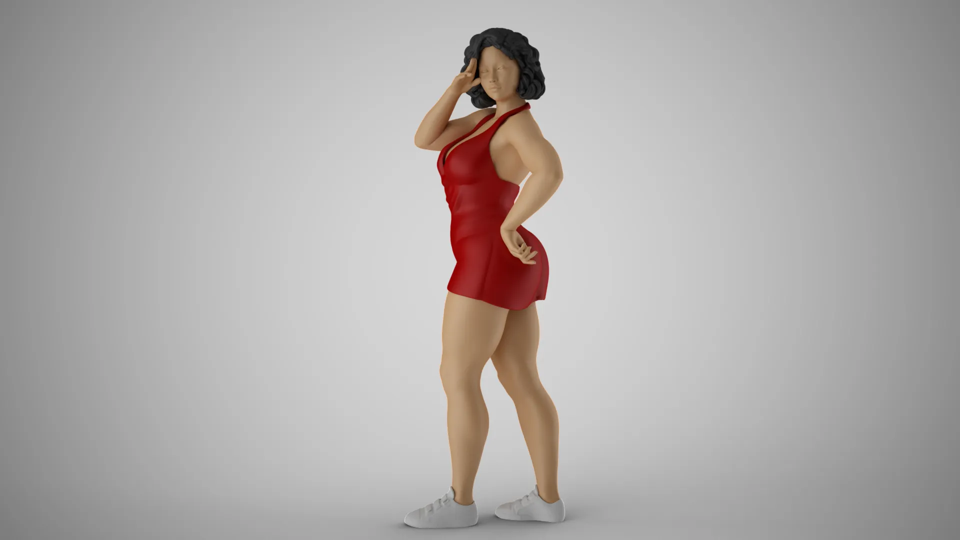 Woman Indulge 3D Print Model .c4d .max .obj .3ds .fbx .stl .blend