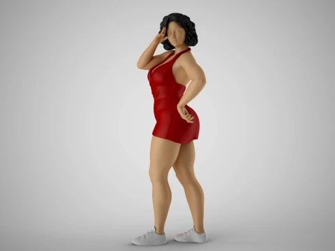 Mulher Delicie-se Modelo de Impressão 3D