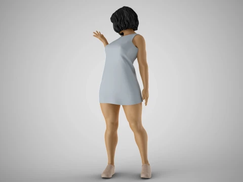 Garota da cidade 3 Modelo de Impressão 3D