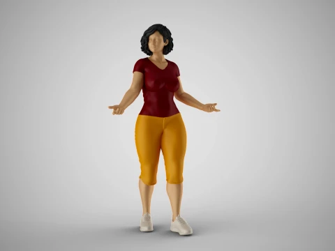 Mulher dizendo ok Modelo de Impressão 3D